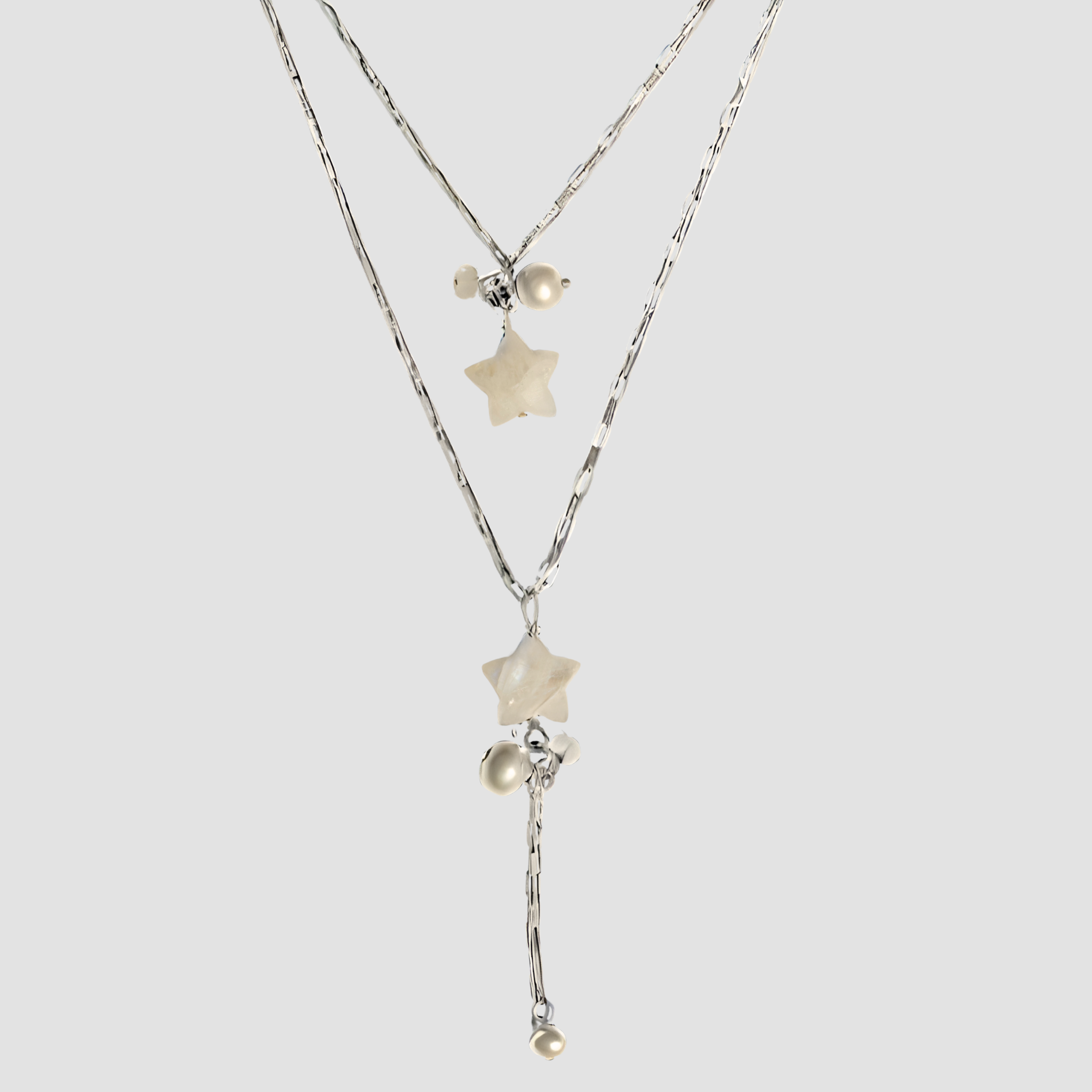 North Star Silver Lariat Necklace