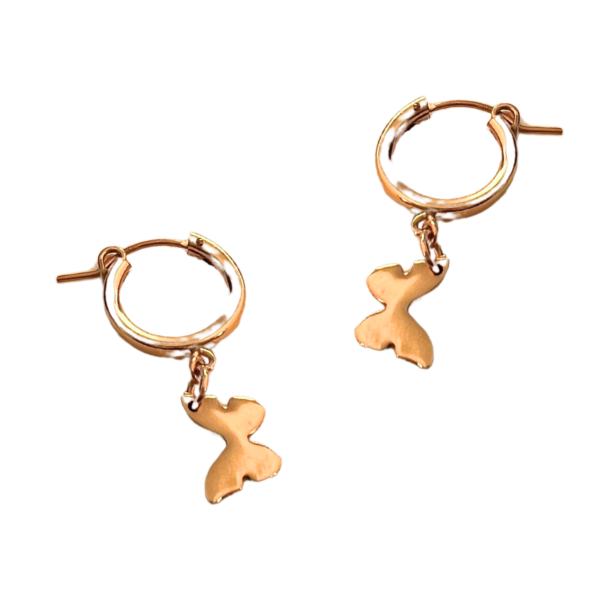 Metamorphosis Butterfly Gold Hoops