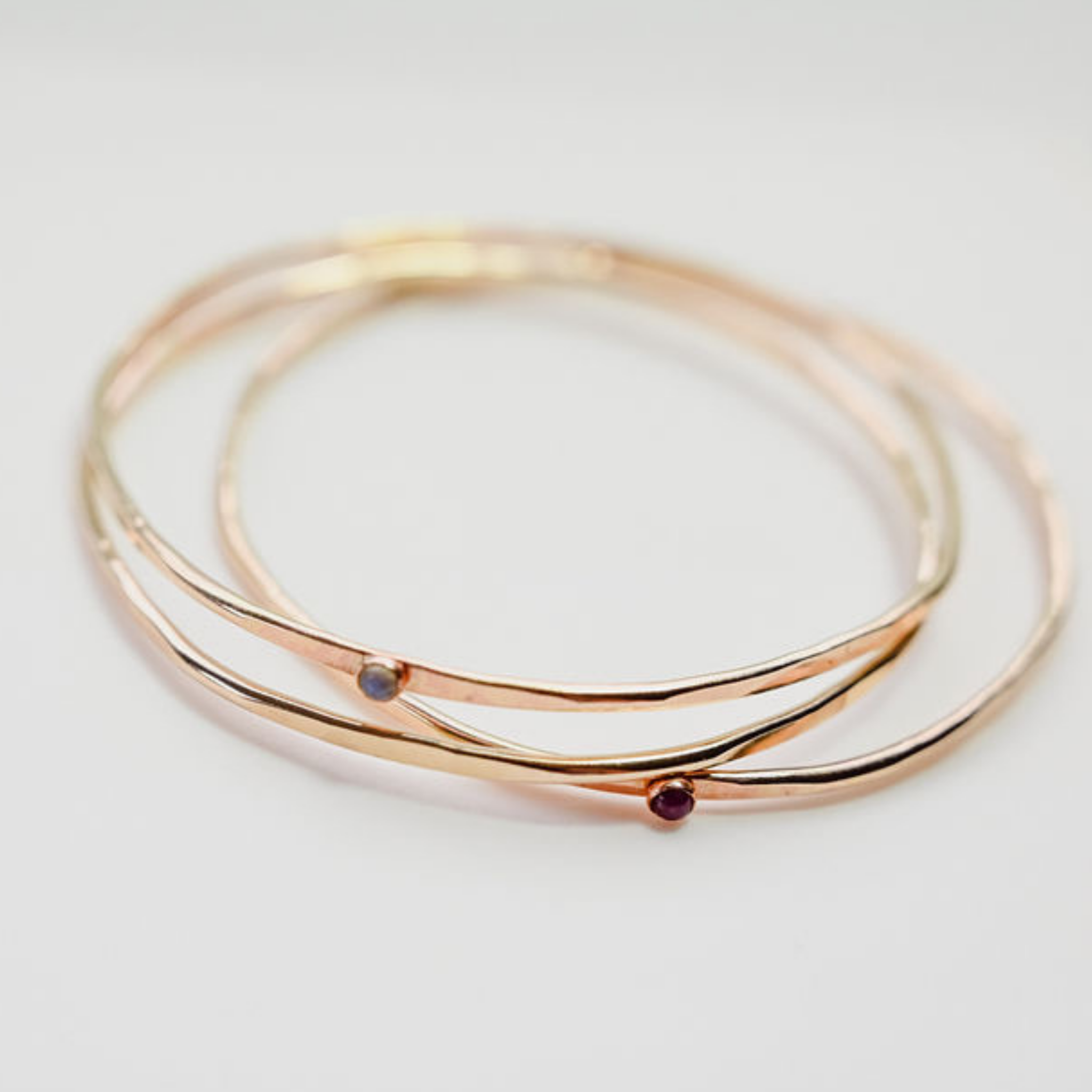 Hex Gold Bracelet with Gemstone