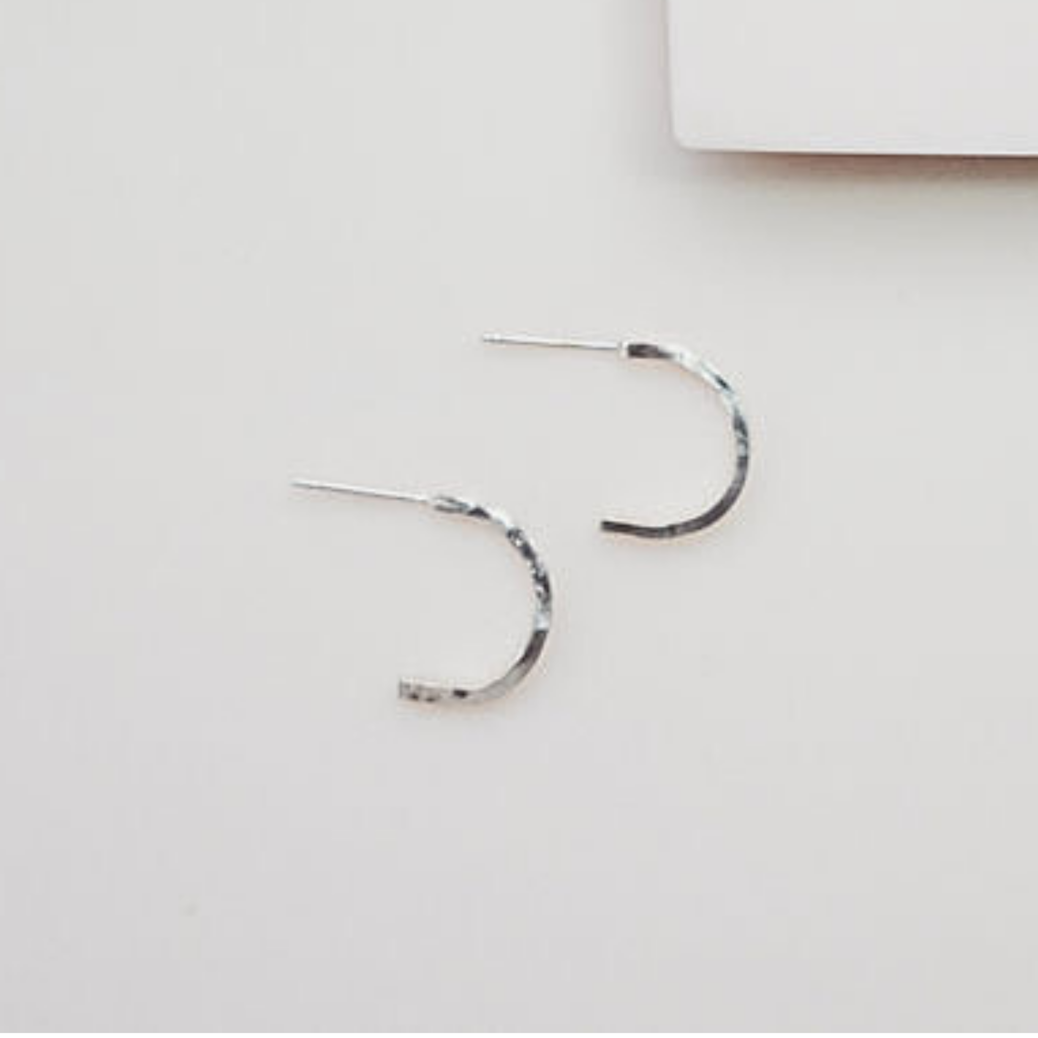 Branch Half Hoops in Sterling Silver
