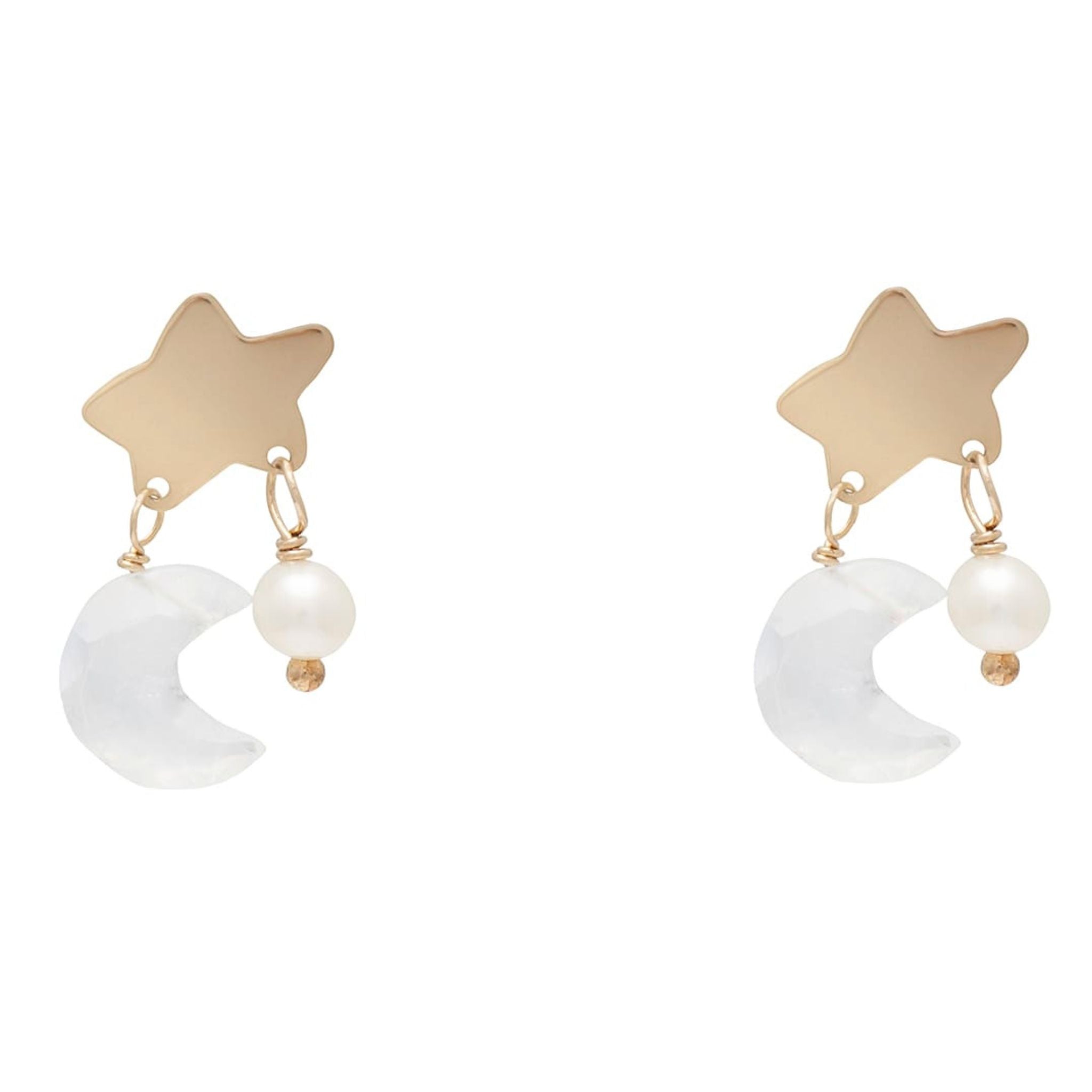 Selene Gold Charm Studs