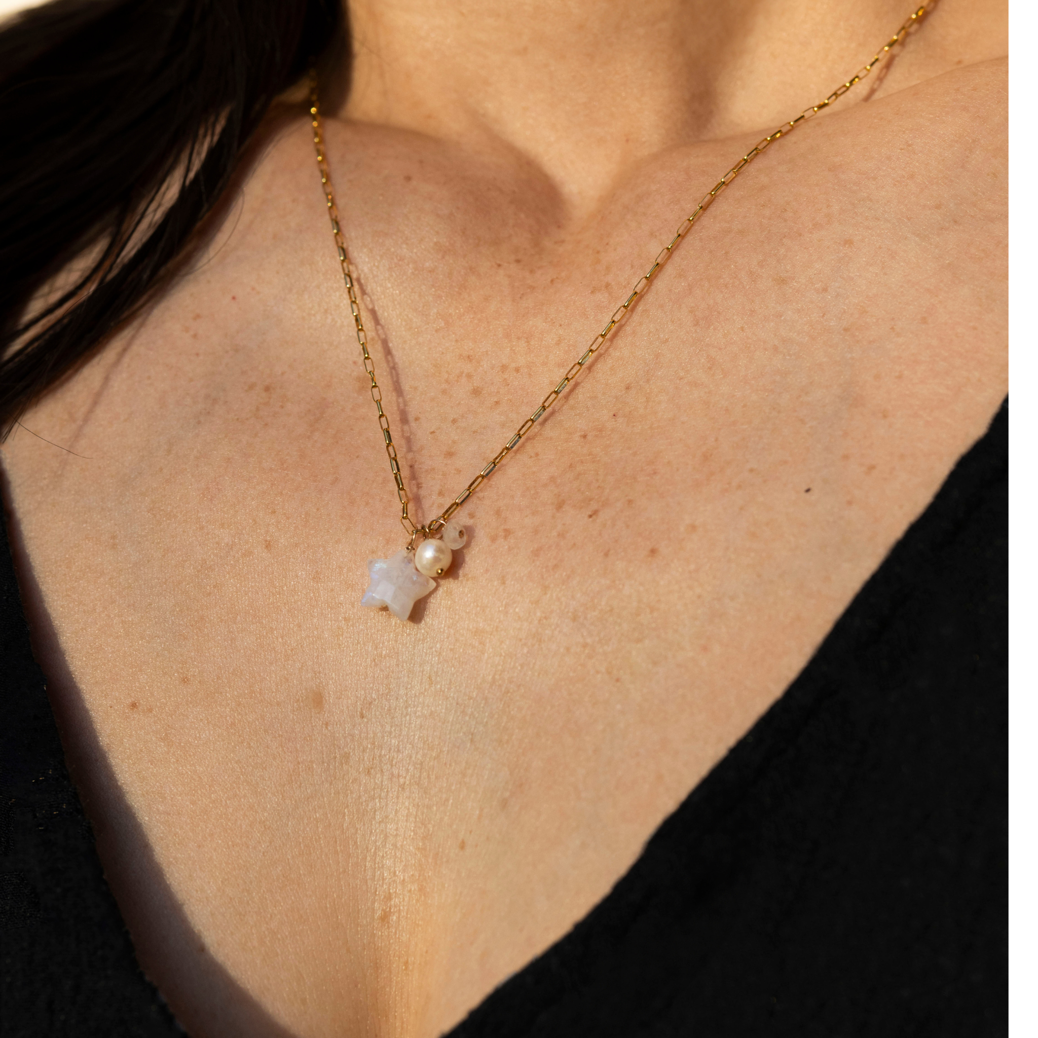 North Star Gold Charm Necklace