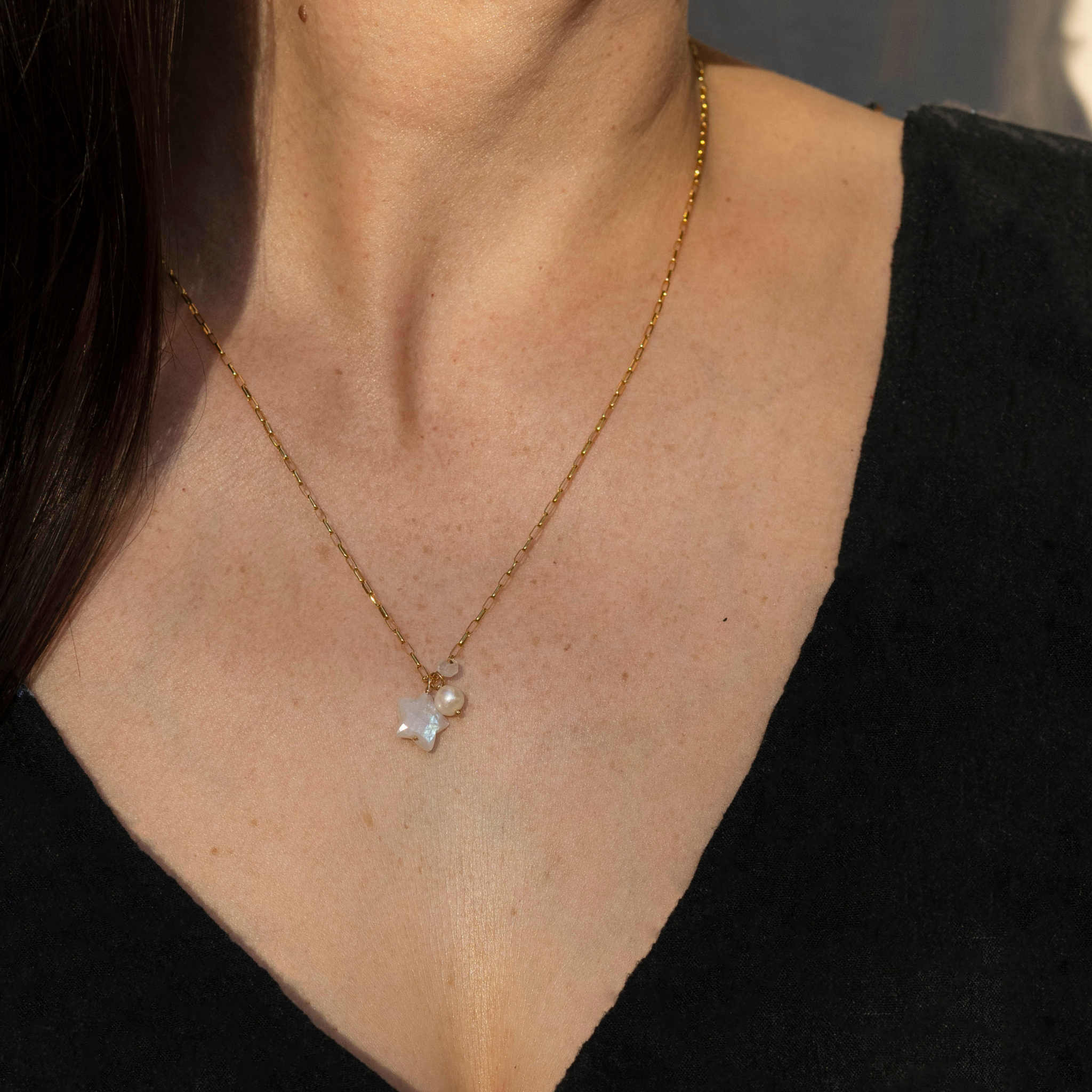 North Star Gold Charm Necklace