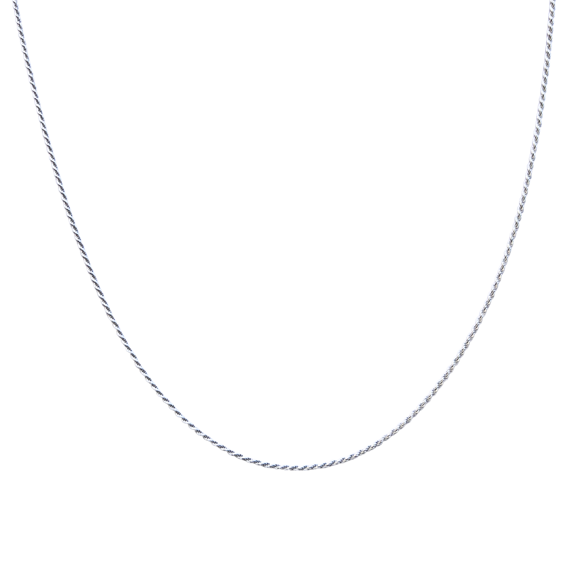 Silver French Roper Layering Necklace