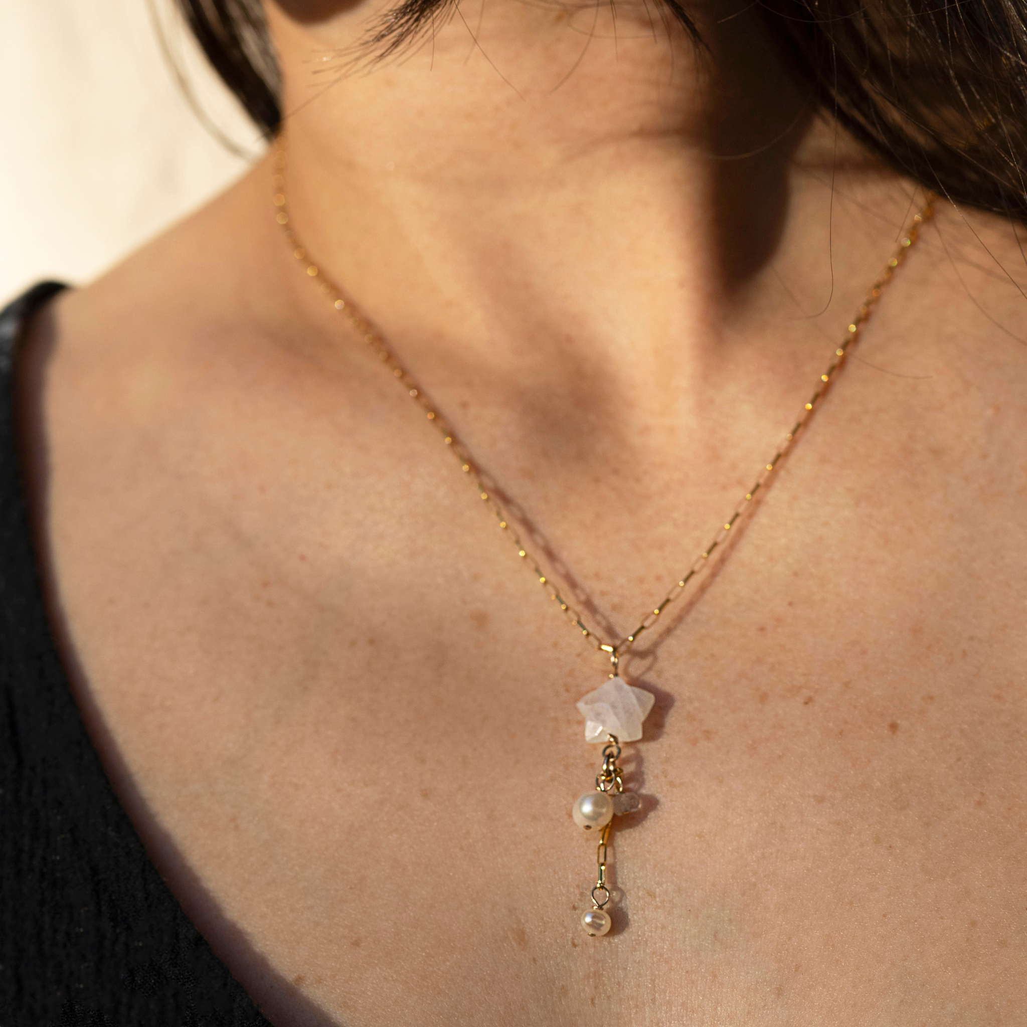 North Star Silver Lariat Necklace