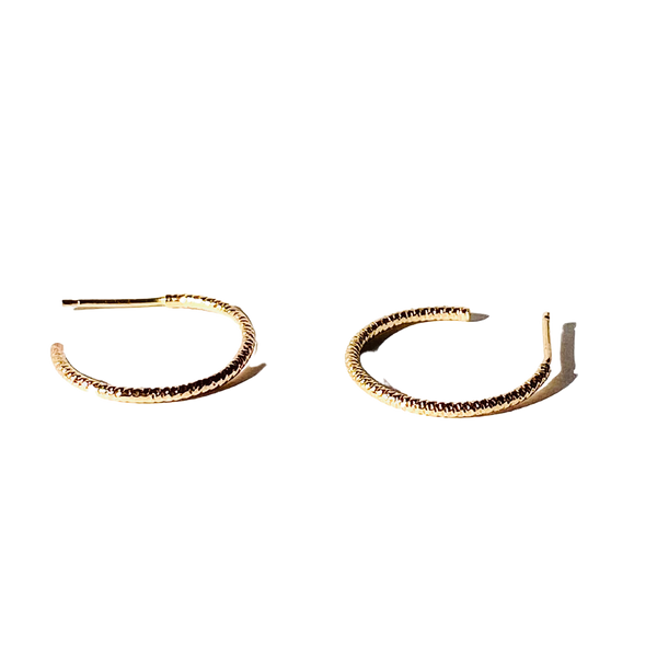 Glitter Small Gold Hoops