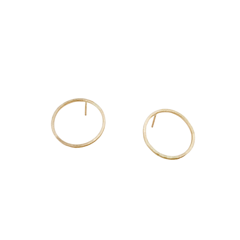 Black Moon Gold Earrings