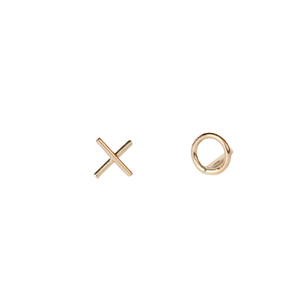 'XO' Gold Stud Earrings