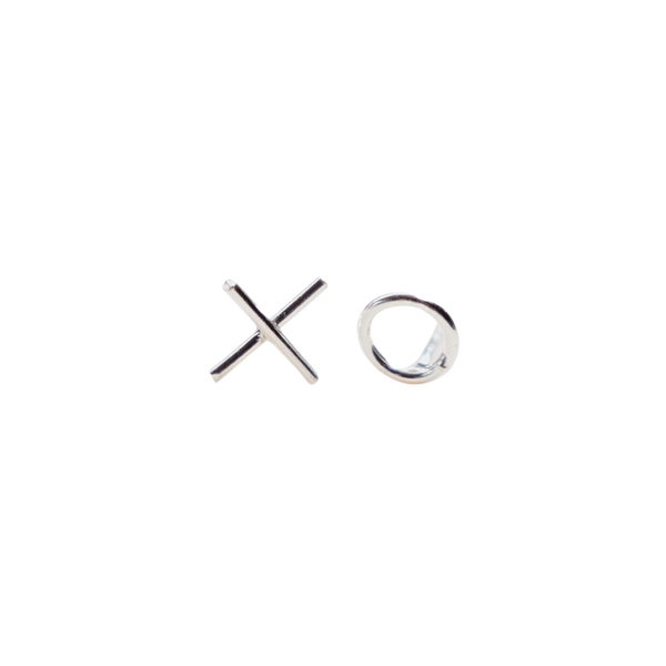 'XO' Silver Stud Earrings