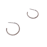 Twist Silver Small Hoops
