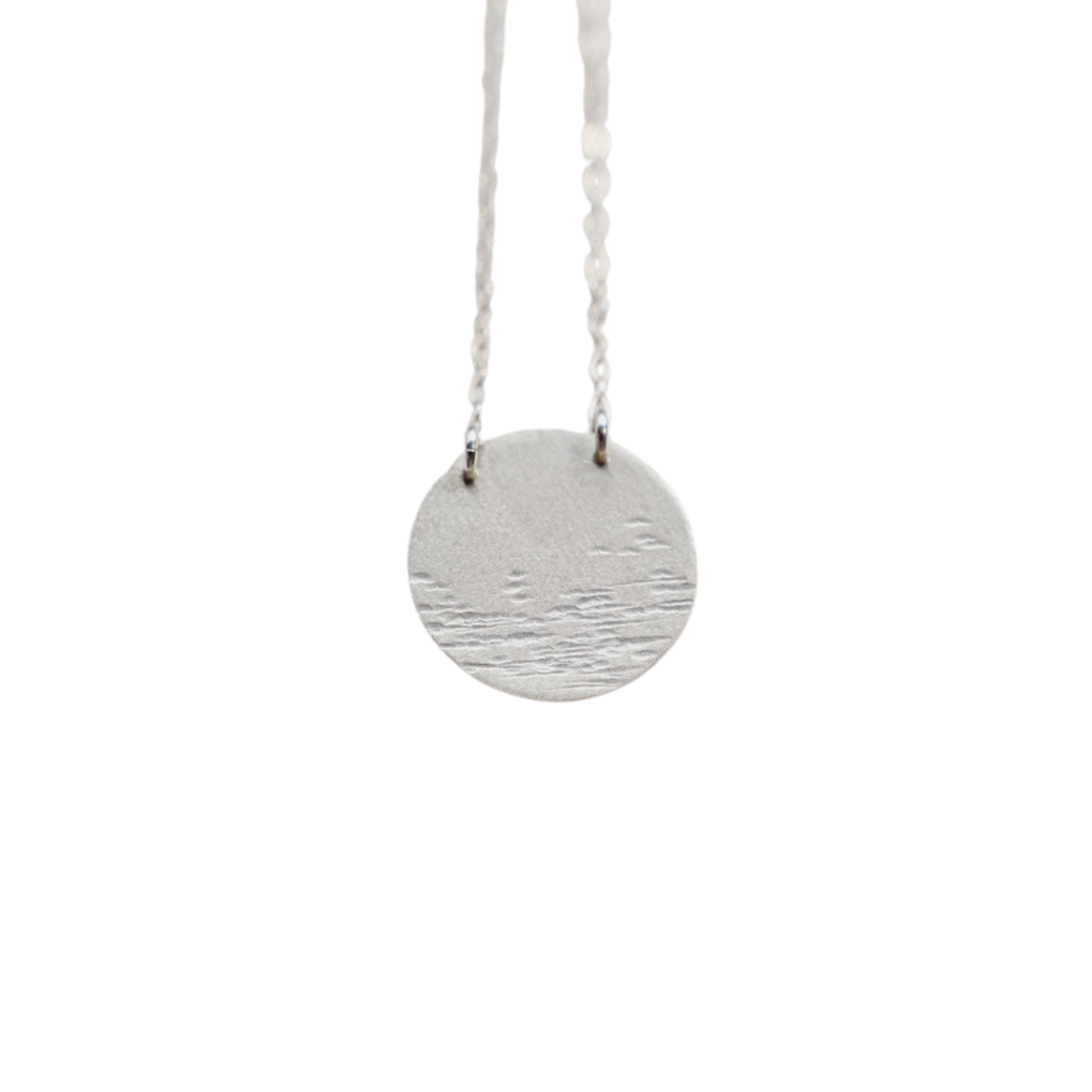 Moon Over Water Silver Necklace