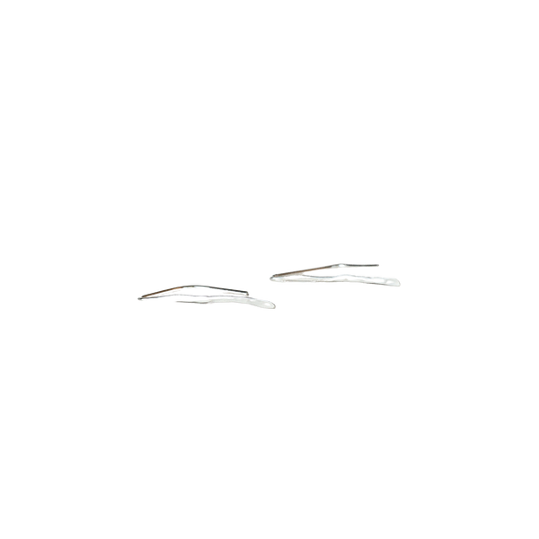 Silver Long Branch Earrings