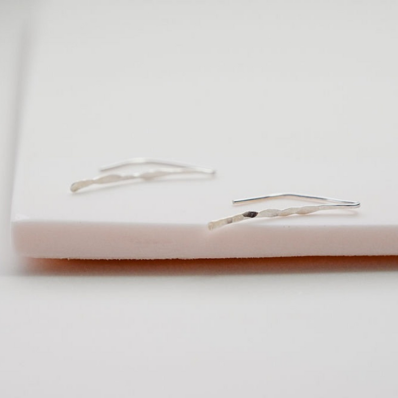 Silver Long Branch Earrings