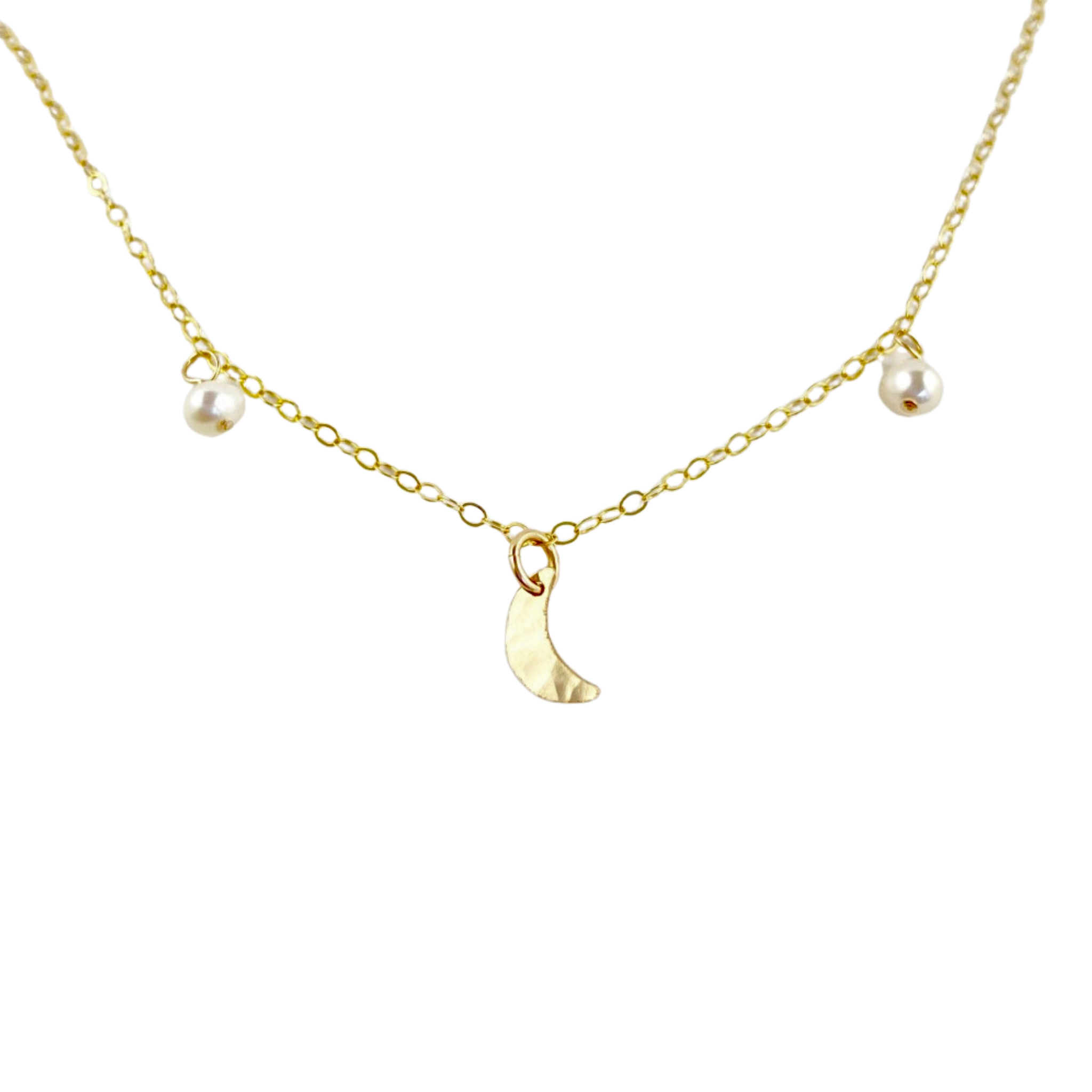 Dreamer Moon and Pearl Necklace