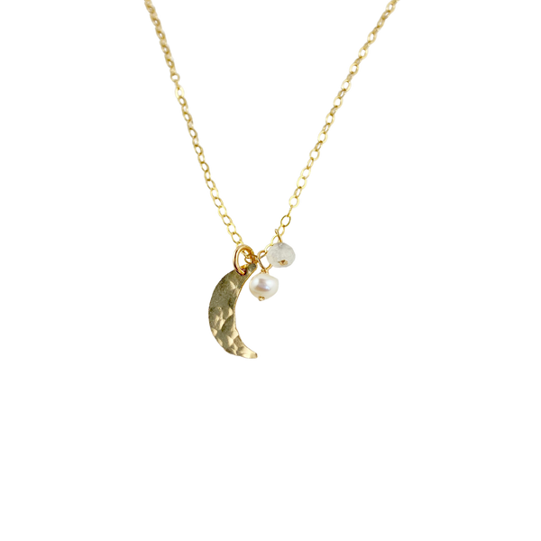 Dreamer Large Moon Pearl Moonstone Necklace