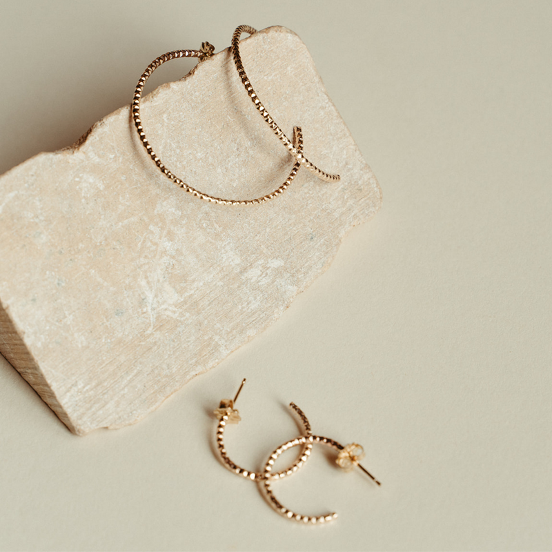 Triangle Gold Small Hoops