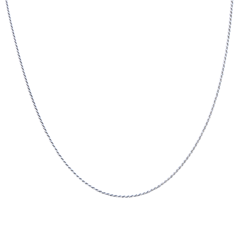 Silver French Roper Layering Necklace