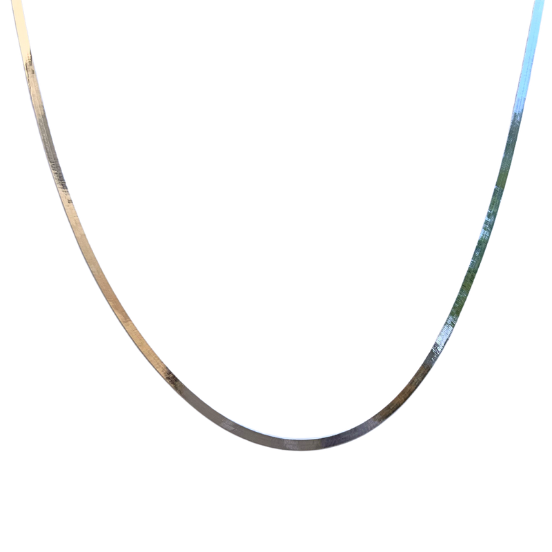 Herringbone Silver Layering Necklace