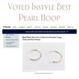 Dreamer Large Gold and Pearl Hoops