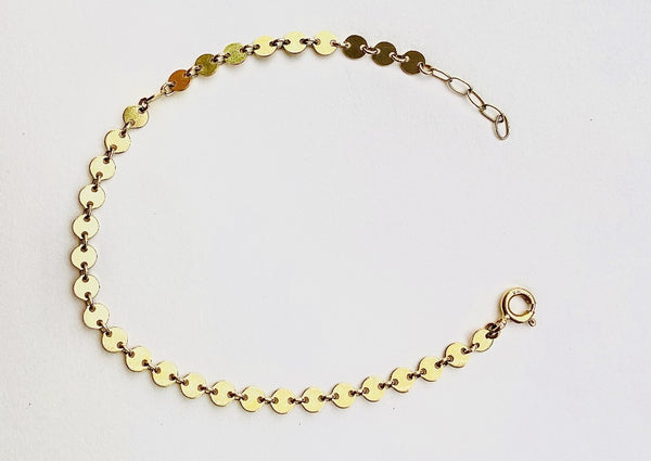 The Sunburst Circle Disc Anklet