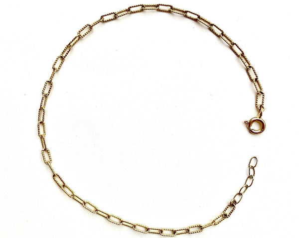 The textured oval anklet