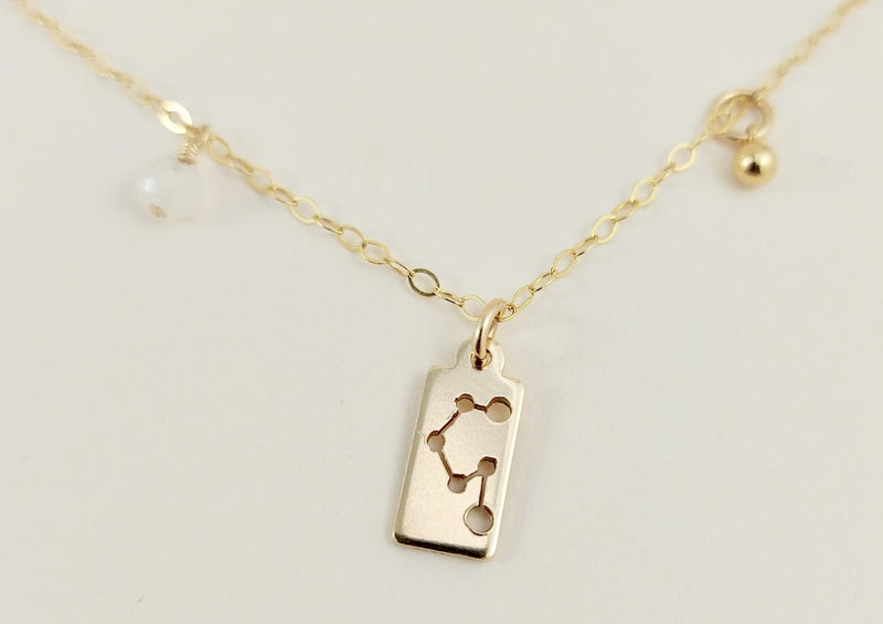 The gold libra necklace