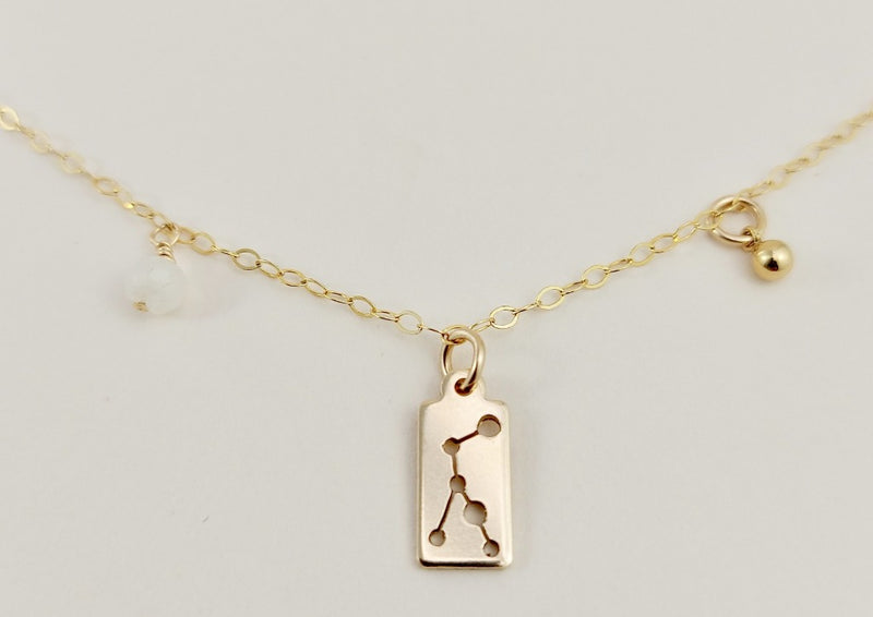 The gold virgo necklace