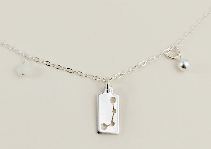 The silver aries necklace