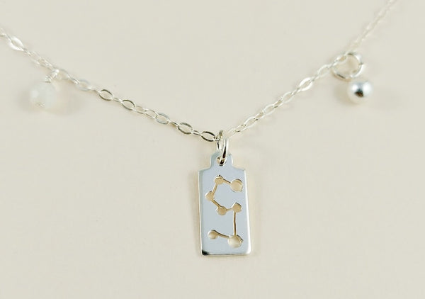 the silver leo necklace